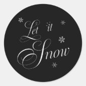 Moderne zwarte en witte Kerst stickers (Voorkant)