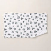 Moderne zwarte en witte kerstbomen Snowflakes Bad Handdoek (Handdoek)