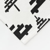 Moderne zwarte en witte kerstboomstructuur fleece deken (Hoek)