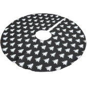 Moderne zwarte en witte kerstboomstructuur kerstboom rok (Gekanteld)