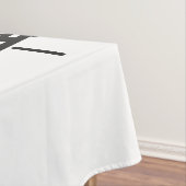 Moderne zwarte en witte kerstboomstructuur tafelkleed (Voorbeeld)