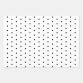 Moderne, zwarte en witte kerstcadeaupapier inpakpapier vel (Voorkant 3)