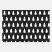 Moderne zwarte en witte kerstcitaten - Boom - cade Inpakpapier Vel (Voorkant 3)