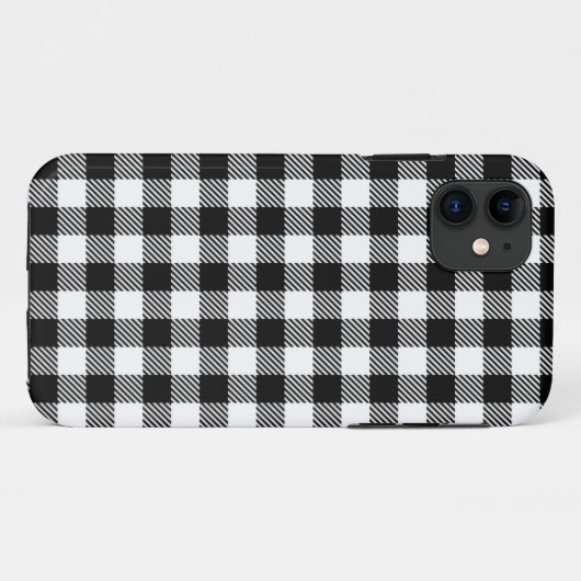 Moderne zwarte en witte kerstpatronen Case-Mate iPhone case (Achterkant (horizontaal))