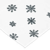 Moderne zwarte en witte kerstsnowflakes korte tafelloper (Hoek)