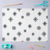Moderne zwarte en witte kerstsnowflakes tissuepapier (Craft)