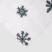 Moderne zwarte en witte kerstsnowflakes tissuepapier (Detail)