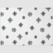 Moderne zwarte en witte kerstsnowflakes tissuepapier (Voorkant)