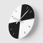 Moderne zwarte en witte kleurenblokken zonder geta ronde klok (Hoek)