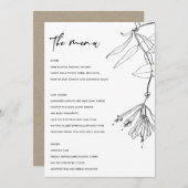 MODERNE ZWARTE EN WITTE LIJN DIE STROOMAFMENU TREK MENU (Voorkant / Achterkant)