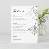 MODERNE ZWARTE EN WITTE LIJN DIE STROOMAFMENU TREK MENU (Staand voorkant)