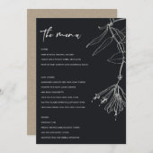 MODERNE ZWARTE EN WITTE LIJN DIE STROOMAFMENU TREK MENU (Voorkant / Achterkant)