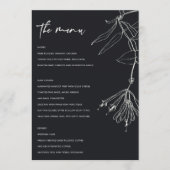 MODERNE ZWARTE EN WITTE LIJN DIE STROOMAFMENU TREK MENU (Voorkant)