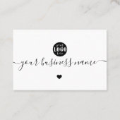 moderne zwarte en witte logo bedankt visitekaartje (Achterkant)