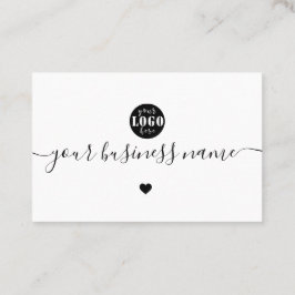 moderne zwarte en witte logo bedankt visitekaartje