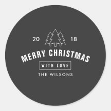 Moderne zwarte en witte Logo kerst