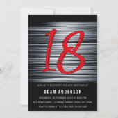 Moderne zwarte en witte Mannen 18e verjaardag Kaart (Voorkant)