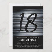 Moderne zwarte en witte Mannen 18e verjaardag Kaart (Voorkant)