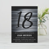 Moderne zwarte en witte Mannen 18e verjaardag Kaart (Staand voorkant)