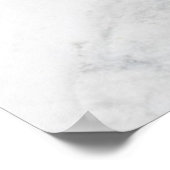 Moderne zwarte en witte marmer Gold-nagels op naam Poster (Hoek)