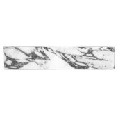 Moderne zwarte en witte marmer korte tafelloper (Horizontaal)