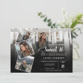 Moderne, zwarte en witte, minimalistische foto Swe Kaart (Staand voorkant)