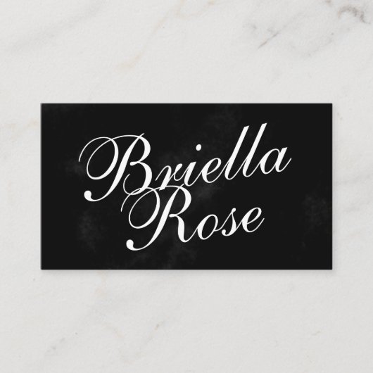 Moderne zwarte en witte minimalistische koele kall visitekaartje (Voorkant)