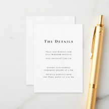 Moderne Zwarte en Witte Minimalistische Trouwdetai