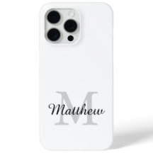 Moderne zwarte en witte monogram script naam