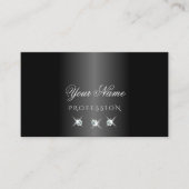 Moderne zwarte en witte mousserende diamanten, sti visitekaartje (Voorkant)