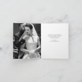 Moderne zwarte en witte overlay | Fotobruiloft Bedankkaart (Binnen)