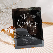 Moderne zwarte en witte overlay | Fotobruiloft Kaart