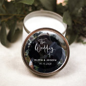 Moderne zwarte en witte overlay | Fotobruiloft Ronde Sticker