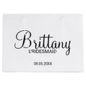 Moderne zwarte en witte persoonlijke videoroodmaïd large cadeautasje (Voorkant)