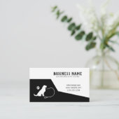 Moderne zwarte en witte pols visitekaartje (Staand voorkant)