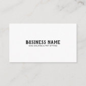 Moderne zwarte en witte pols visitekaartje (Achterkant)