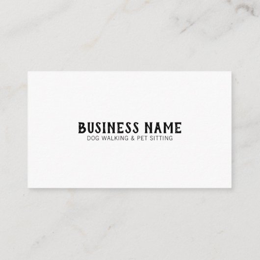 Moderne zwarte en witte pols visitekaartje (Achterkant)