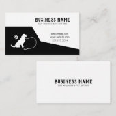 Moderne zwarte en witte pols visitekaartje (Voorkant / Achterkant)