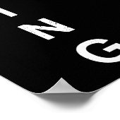 Moderne zwarte en witte Pop Art Lion Head-Sjabloon Poster (Hoek)