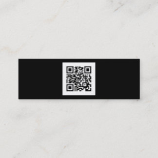 Moderne zwarte en witte QR-code Mini Visitekaartje