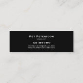 Moderne zwarte en witte QR-code Mini Visitekaartje (Achterkant)