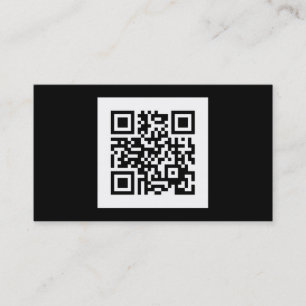 Moderne zwarte en witte QR-code Visitekaartje