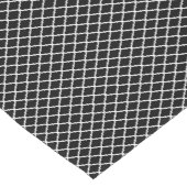 Moderne zwarte en witte Quatrefoil Monogramnaam Korte Tafelloper (Hoek)