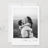 Moderne zwarte en witte repetitie kaart (Achterkant)