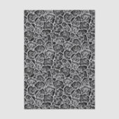 Moderne Zwarte en Witte Rozen Chic Bloempatroon Tissuepapier (Voorkant)