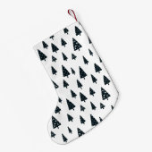 Moderne zwarte en witte Scandinavische kerstbomen Kleine Kerstsok (Achterkant (Hangend))