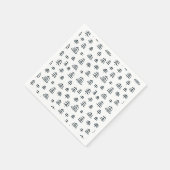 Moderne zwarte en witte Scandinavische kerstbomen Servet (Hoek)