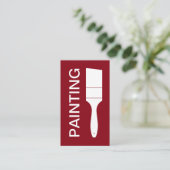 Moderne zwarte en witte schilder visitekaartje (Staand voorkant)