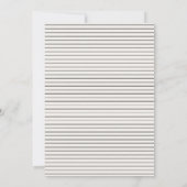 Moderne zwarte en witte script hedendaagse bruilof kaart (Achterkant)