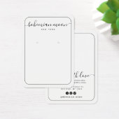 Moderne zwarte en witte sieraden met script visitekaartje (Bureau)